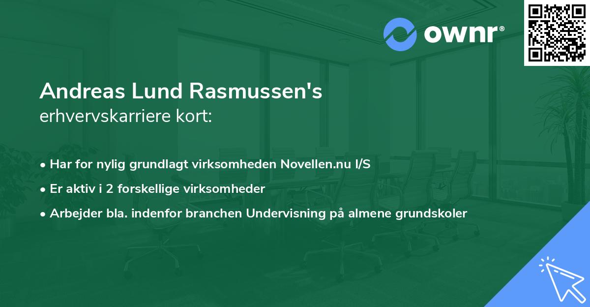 Andreas Lund Rasmussen's erhvervskarriere kort