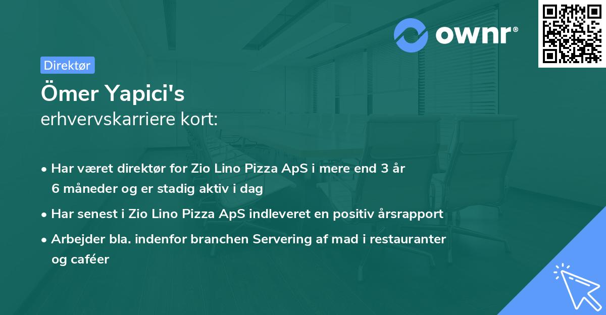 Ömer Yapici's erhvervskarriere kort