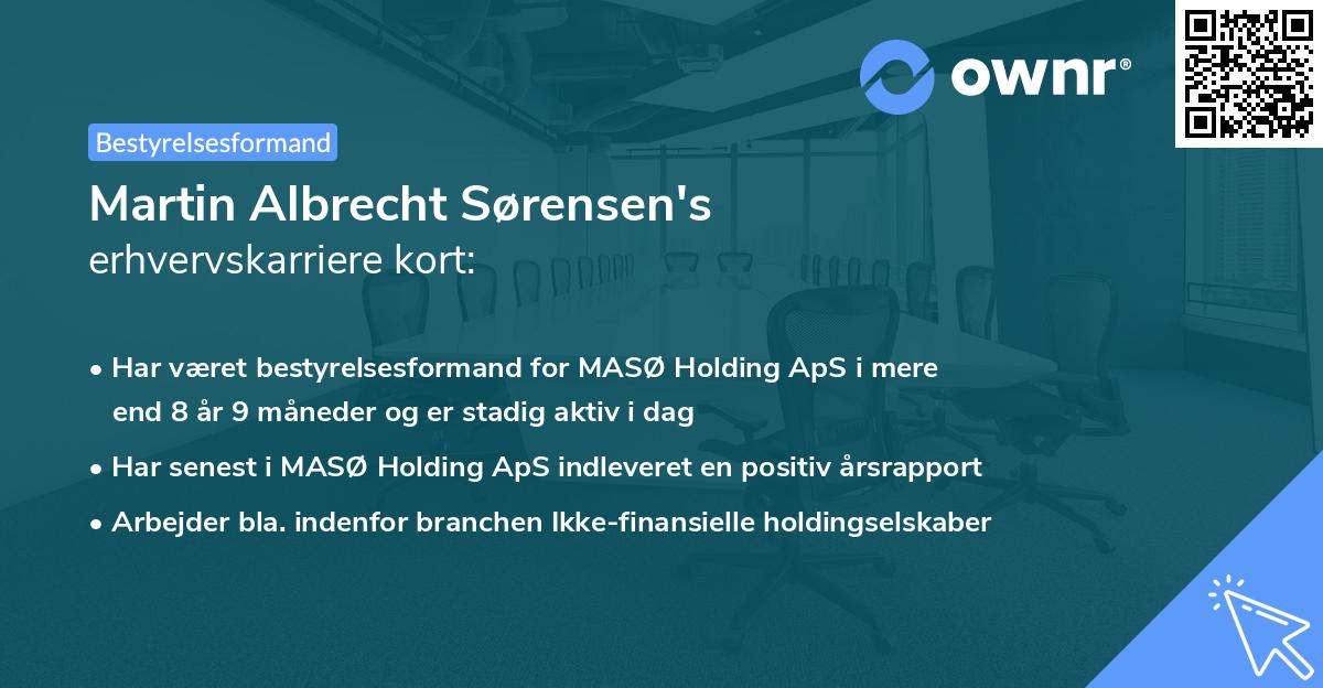 Martin Albrecht Sørensen's erhvervskarriere kort