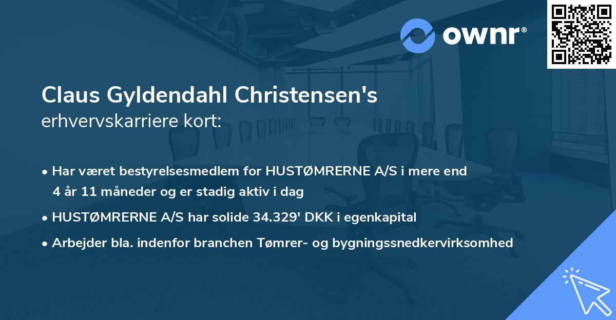 Claus Gyldendahl Christensen's erhvervskarriere kort