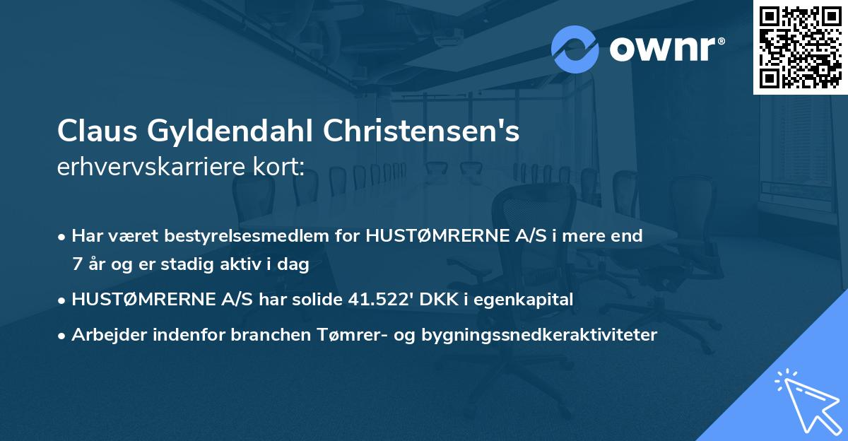 Claus Gyldendahl Christensen's erhvervskarriere kort