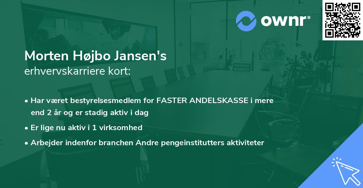 Morten Højbo Jansen's erhvervskarriere kort