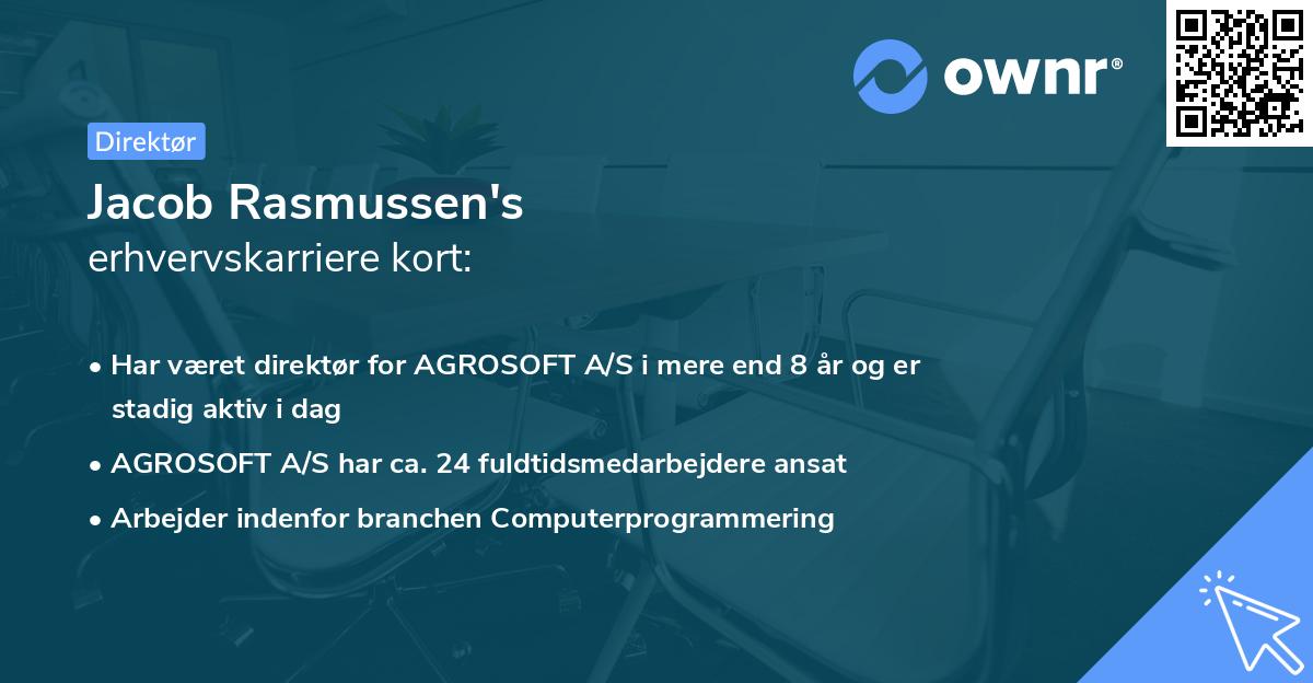 Jacob Rasmussen's erhvervskarriere kort