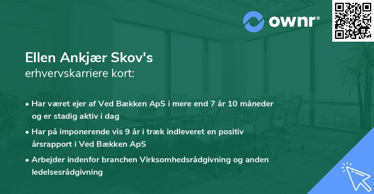 Ellen Ankjær Skov's erhvervskarriere kort