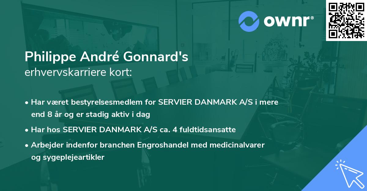 Philippe André Gonnard's erhvervskarriere kort