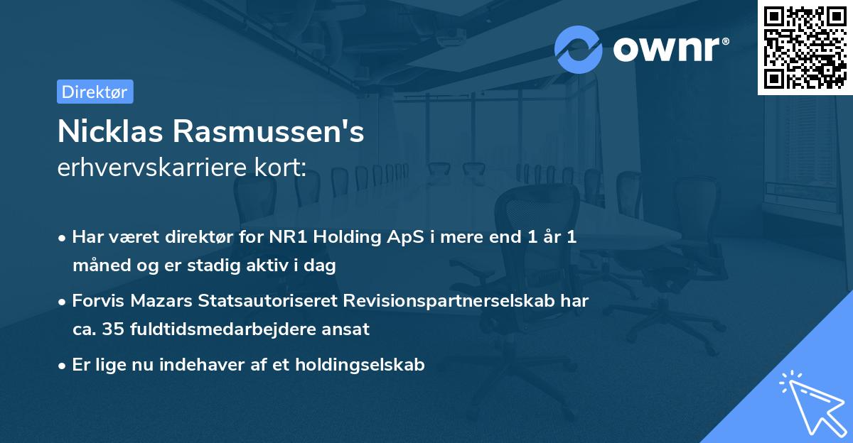 Nicklas Rasmussen's erhvervskarriere kort