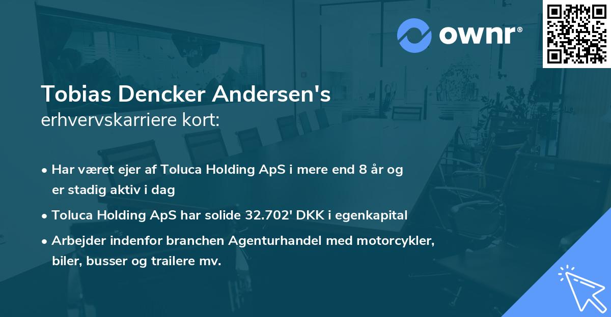 Tobias Dencker Andersen's erhvervskarriere kort