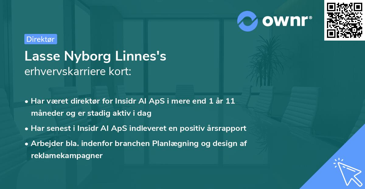 Lasse Nyborg Linnes's erhvervskarriere kort