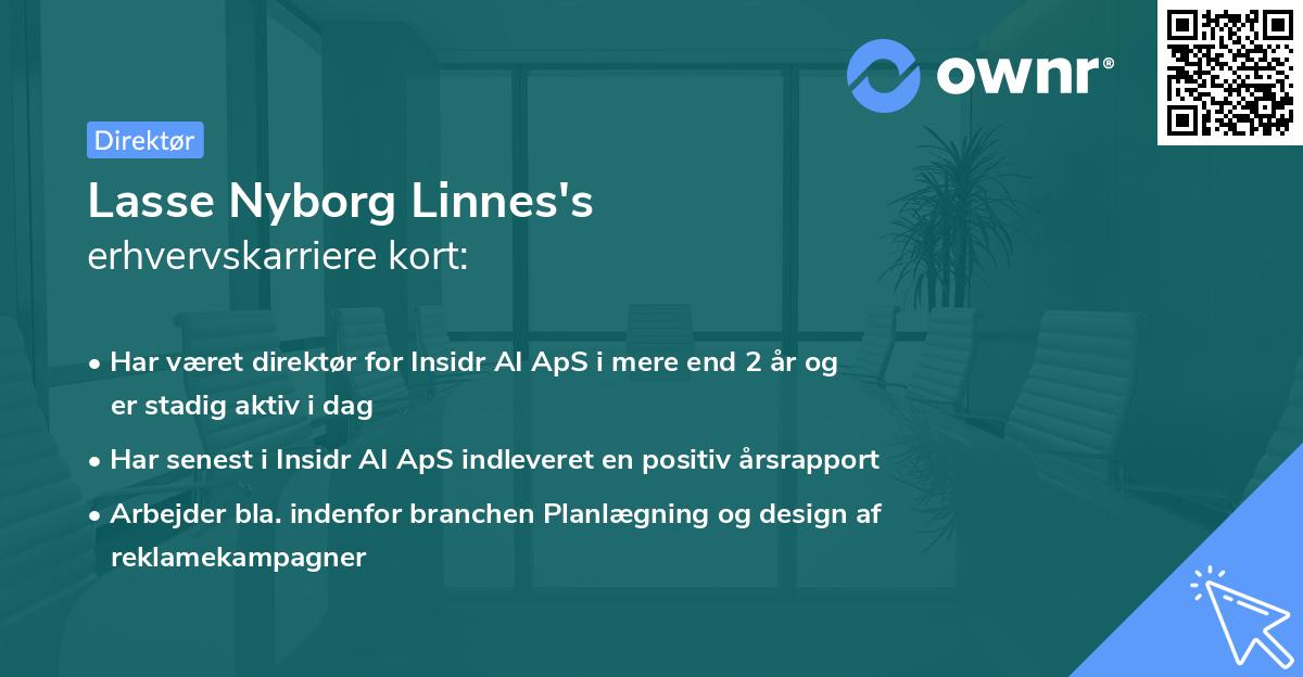 Lasse Nyborg Linnes's erhvervskarriere kort