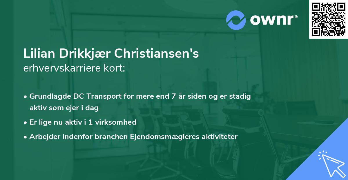 Lilian Drikkjær Christiansen's erhvervskarriere kort