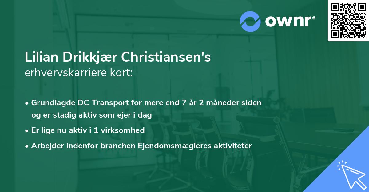 Lilian Drikkjær Christiansen's erhvervskarriere kort