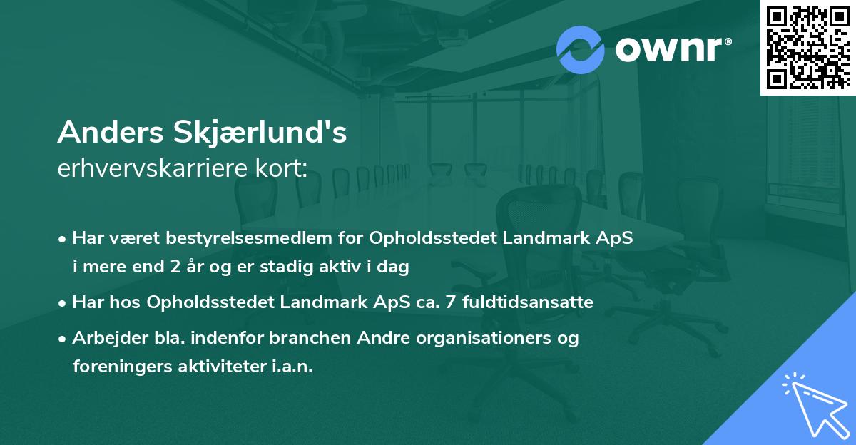 Anders Skjærlund's erhvervskarriere kort