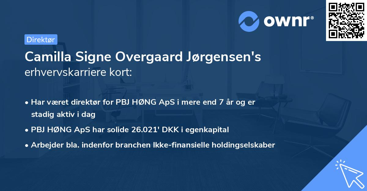 Camilla Signe Overgaard Jørgensen's erhvervskarriere kort