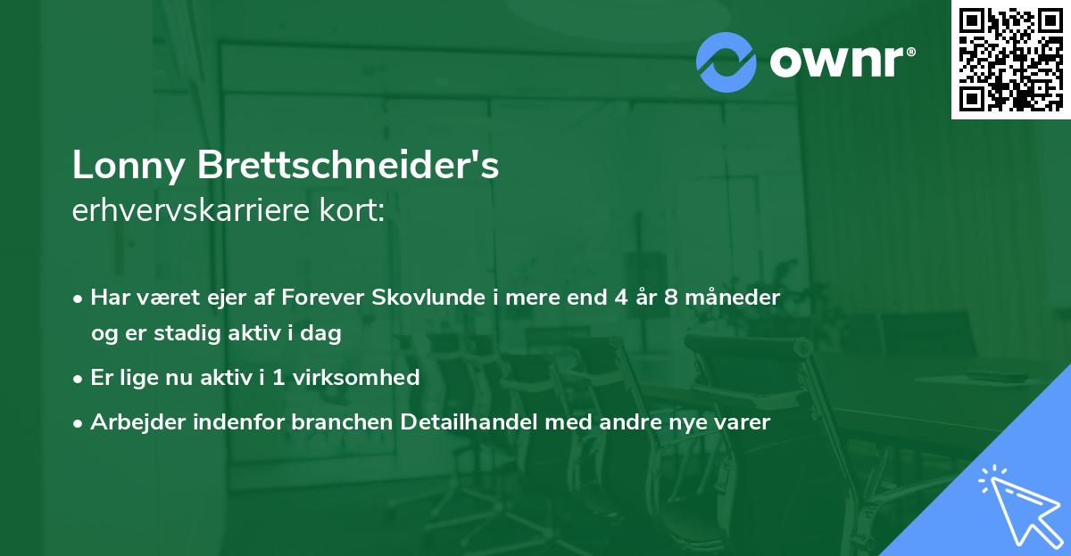 Lonny Brettschneider's erhvervskarriere kort