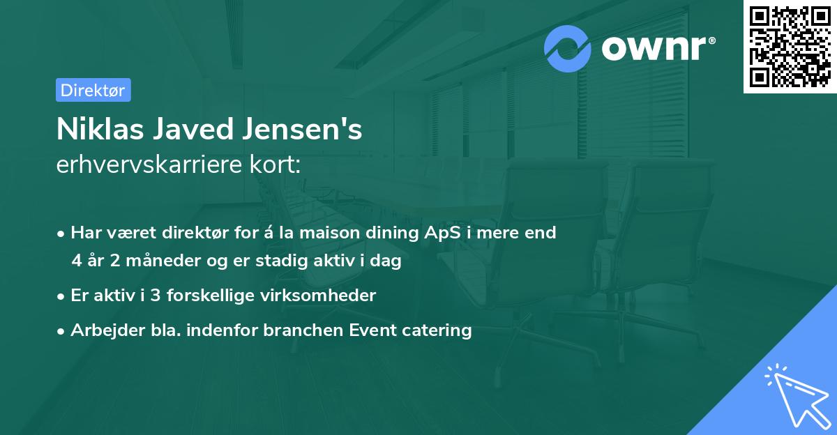 Niklas Javed Jensen's erhvervskarriere kort