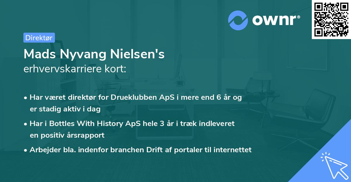 Mads Nyvang Nielsen's erhvervskarriere kort
