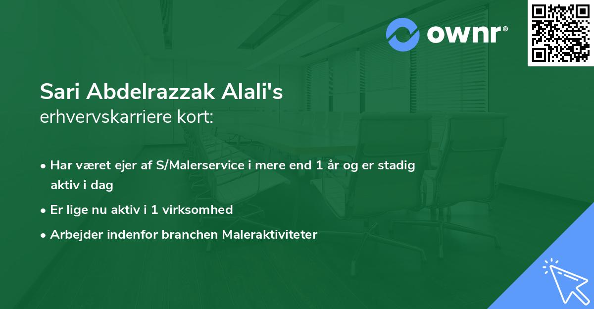 Sari Abdelrazzak Alali's erhvervskarriere kort