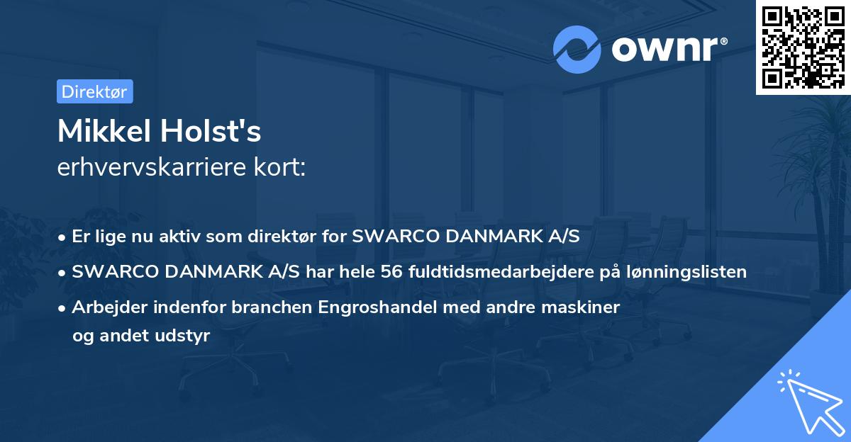 Mikkel Holst's erhvervskarriere kort