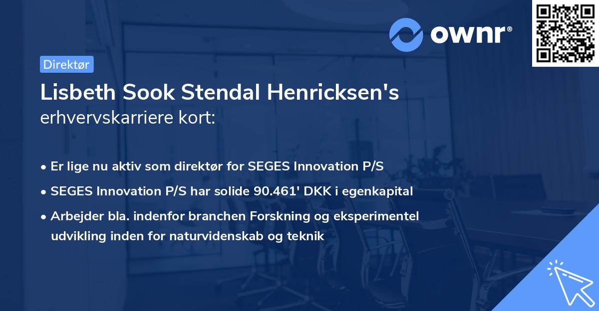 Lisbeth Sook Stendal Henricksen's erhvervskarriere kort