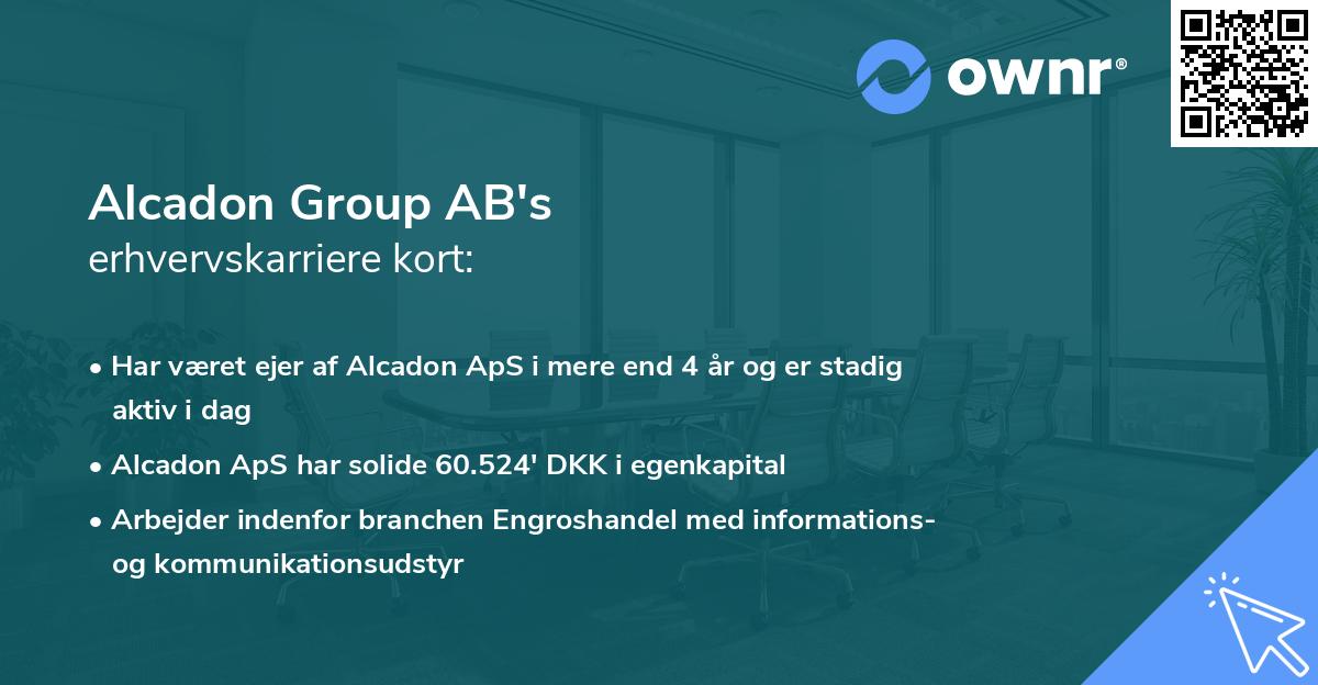 Alcadon Group AB's erhvervskarriere kort