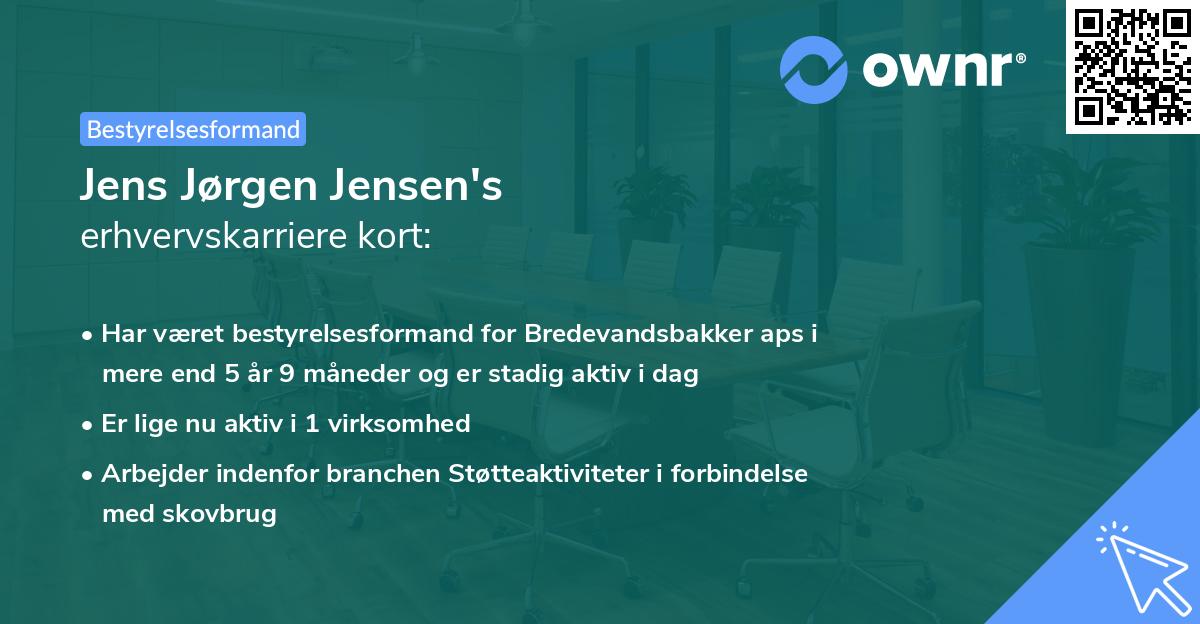 Jens Jørgen Jensen's erhvervskarriere kort