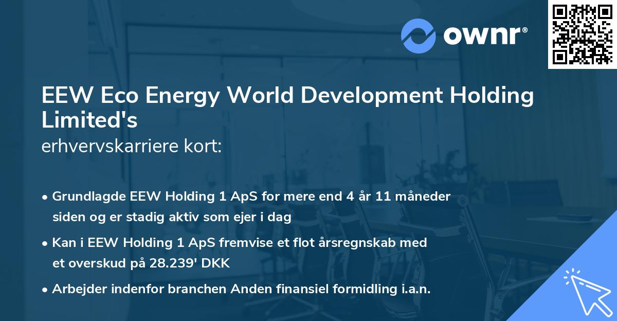 EEW Eco Energy World Development Holding Limited's erhvervskarriere kort