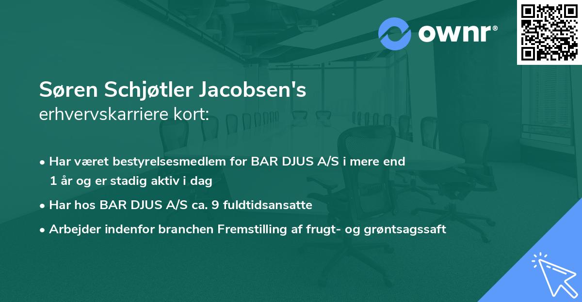 Søren Schjøtler Jacobsen's erhvervskarriere kort