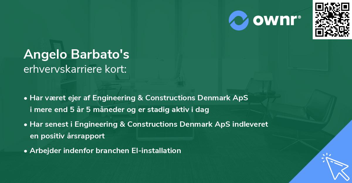 Angelo Barbato's erhvervskarriere kort