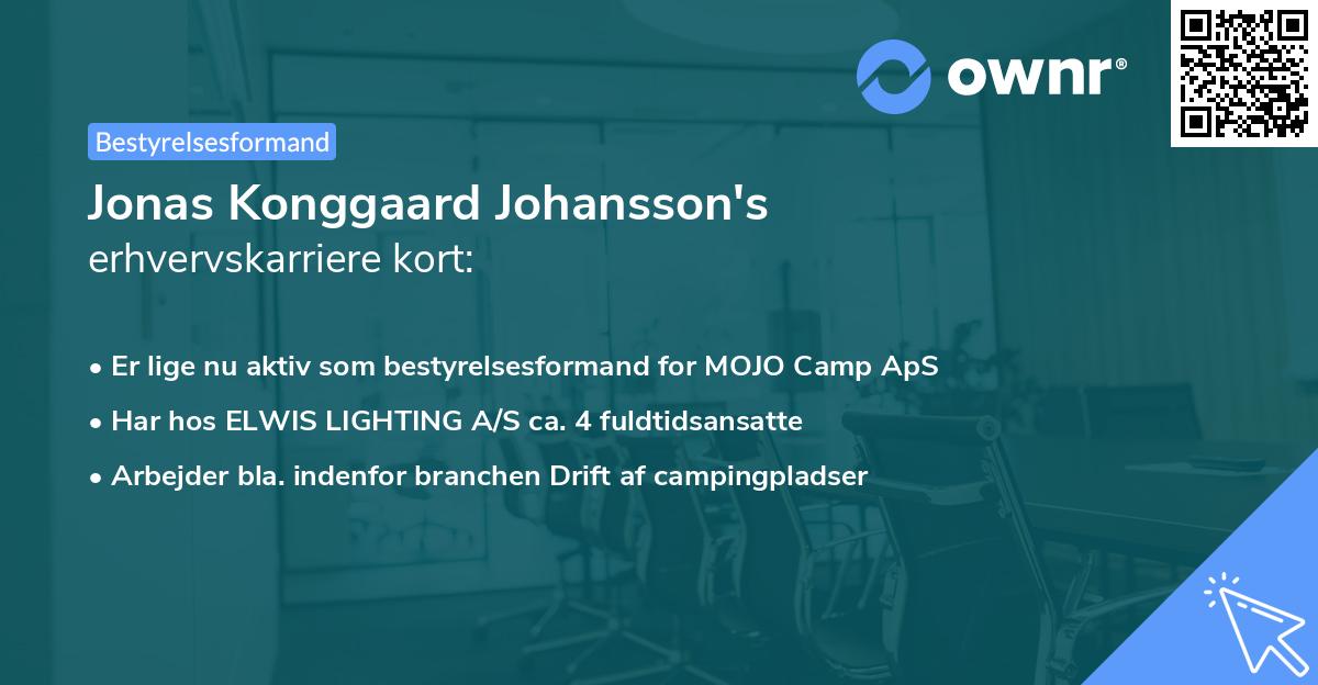 Jonas Konggaard Johansson's erhvervskarriere kort