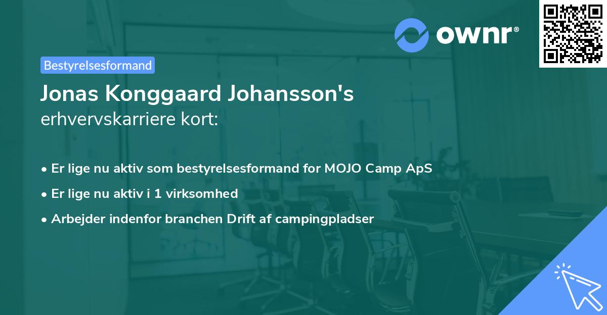 Jonas Konggaard Johansson's erhvervskarriere kort