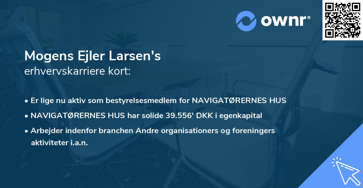 Mogens Ejler Larsen's erhvervskarriere kort