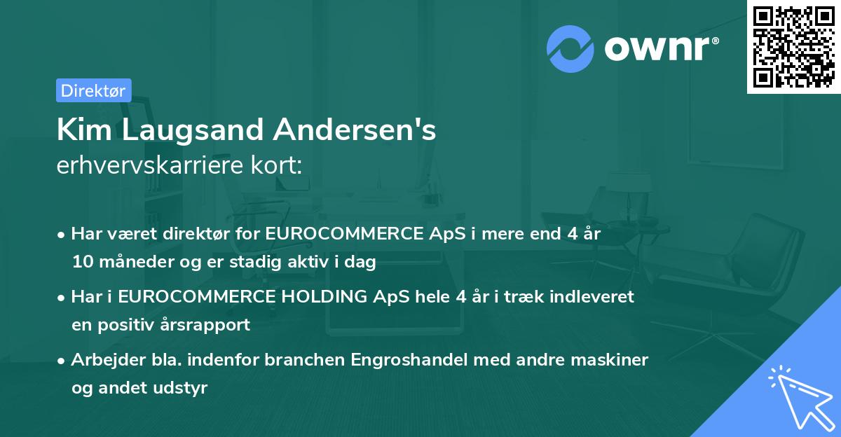 Kim Laugsand Andersen's erhvervskarriere kort