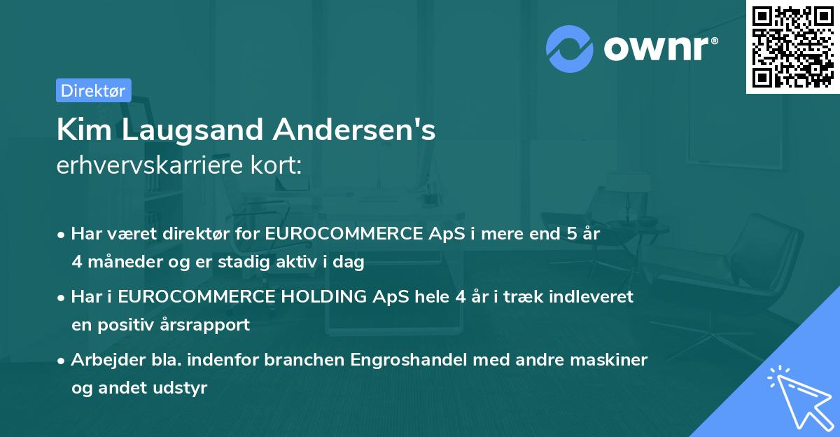 Kim Laugsand Andersen's erhvervskarriere kort