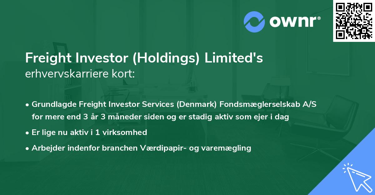 Freight Investor (Holdings) Limited's erhvervskarriere kort