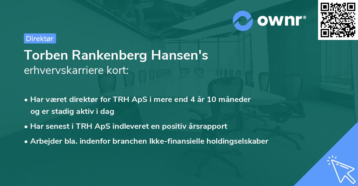 Torben Rankenberg Hansen's erhvervskarriere kort