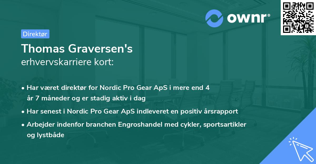 Thomas Graversen's erhvervskarriere kort