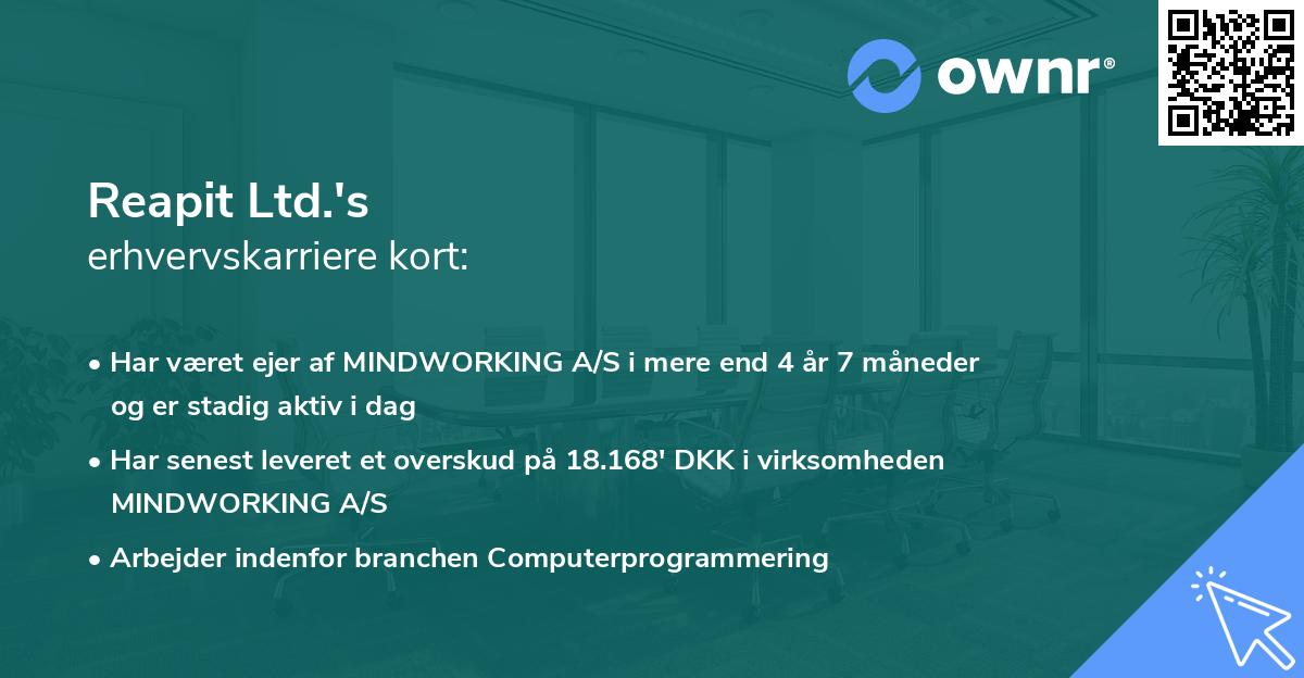 Reapit Ltd.'s erhvervskarriere kort