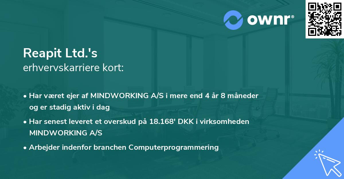 Reapit Ltd.'s erhvervskarriere kort
