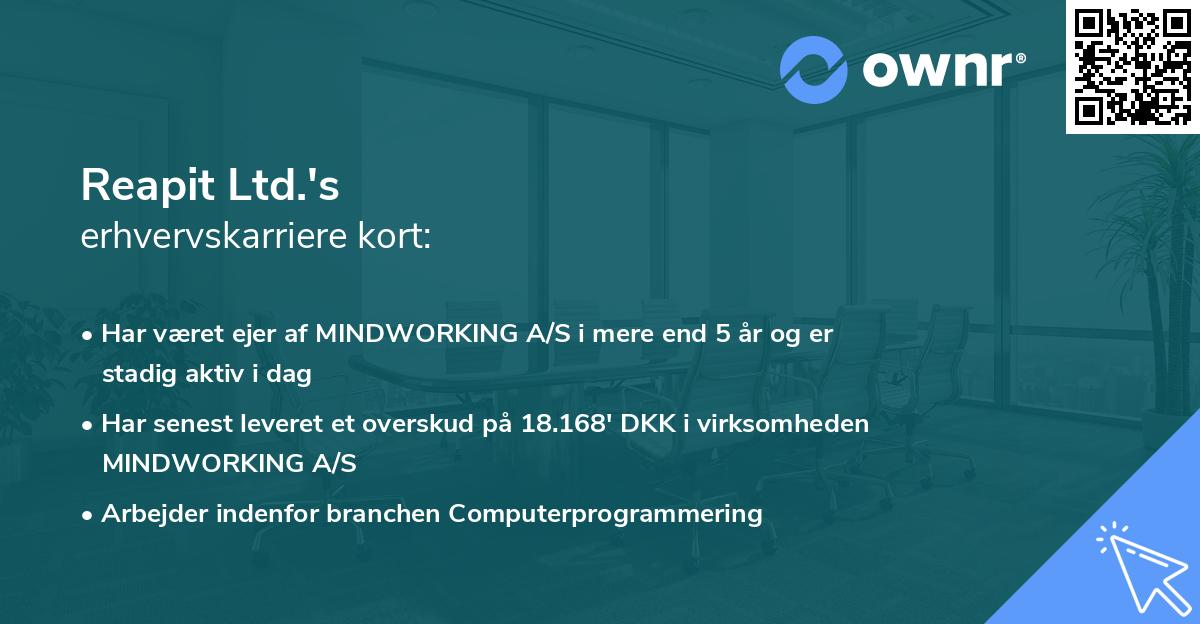 Reapit Ltd.'s erhvervskarriere kort