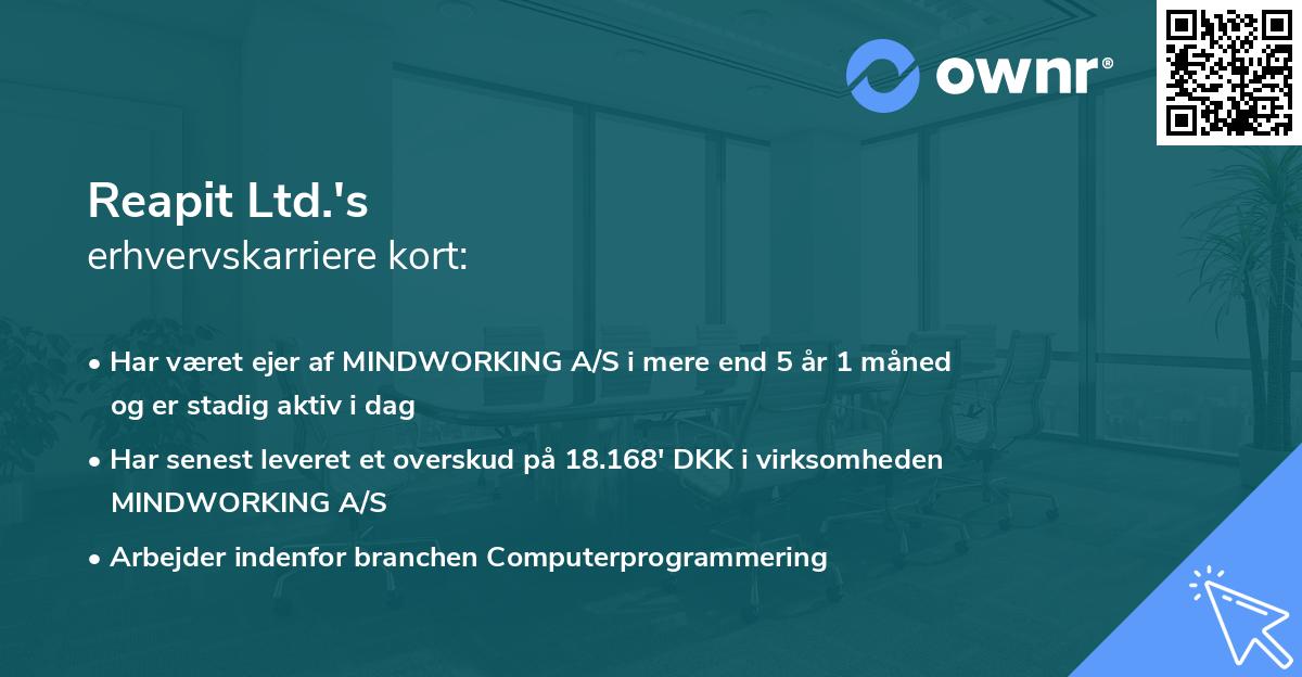 Reapit Ltd.'s erhvervskarriere kort