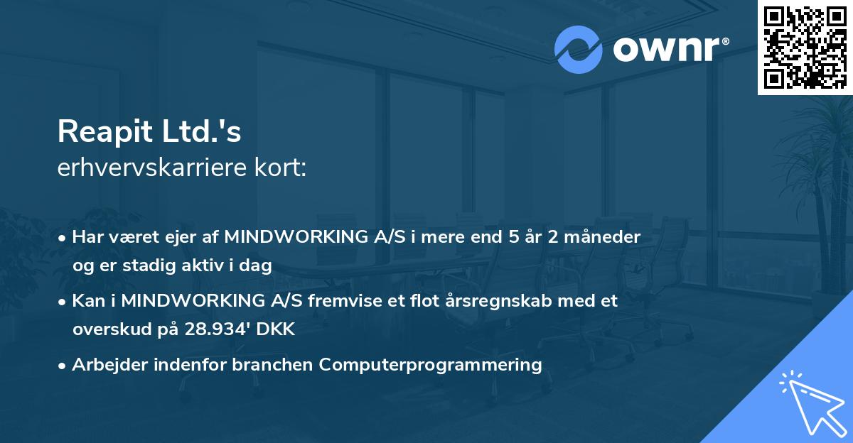 Reapit Ltd.'s erhvervskarriere kort