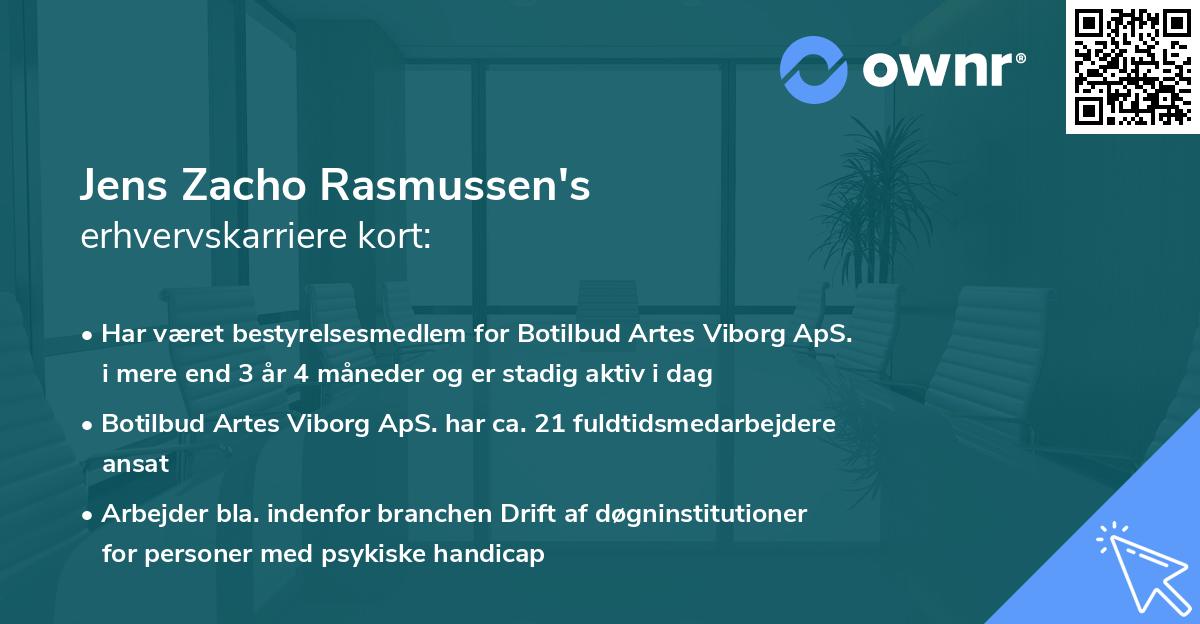 Jens Zacho Rasmussen's erhvervskarriere kort