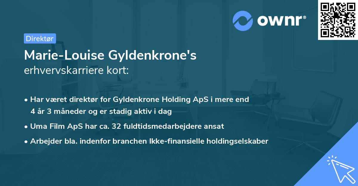 Marie-Louise Gyldenkrone's erhvervskarriere kort