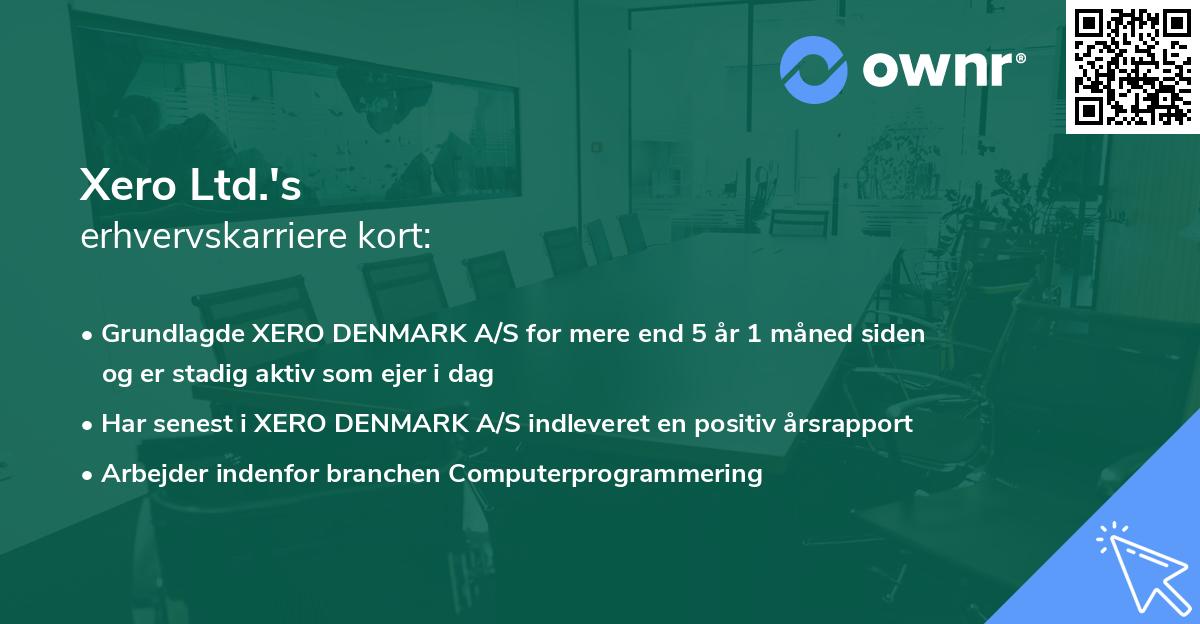 Xero Ltd.'s erhvervskarriere kort