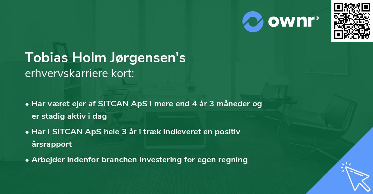 Tobias Holm Jørgensen's erhvervskarriere kort