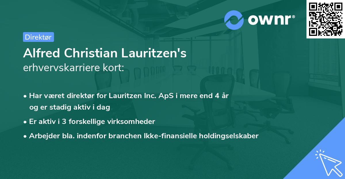Alfred Christian Lauritzen's erhvervskarriere kort