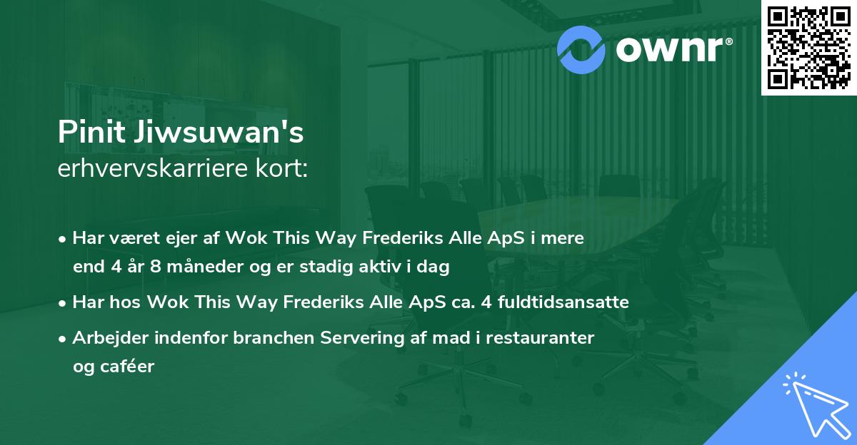 Pinit Jiwsuwan's erhvervskarriere kort
