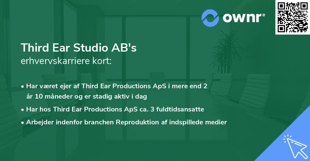 Third Ear Studio AB's erhvervskarriere kort