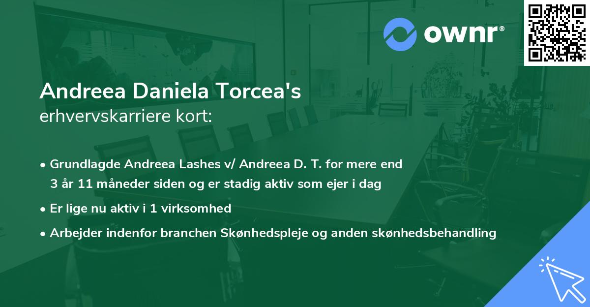 Andreea Daniela Torcea's erhvervskarriere kort