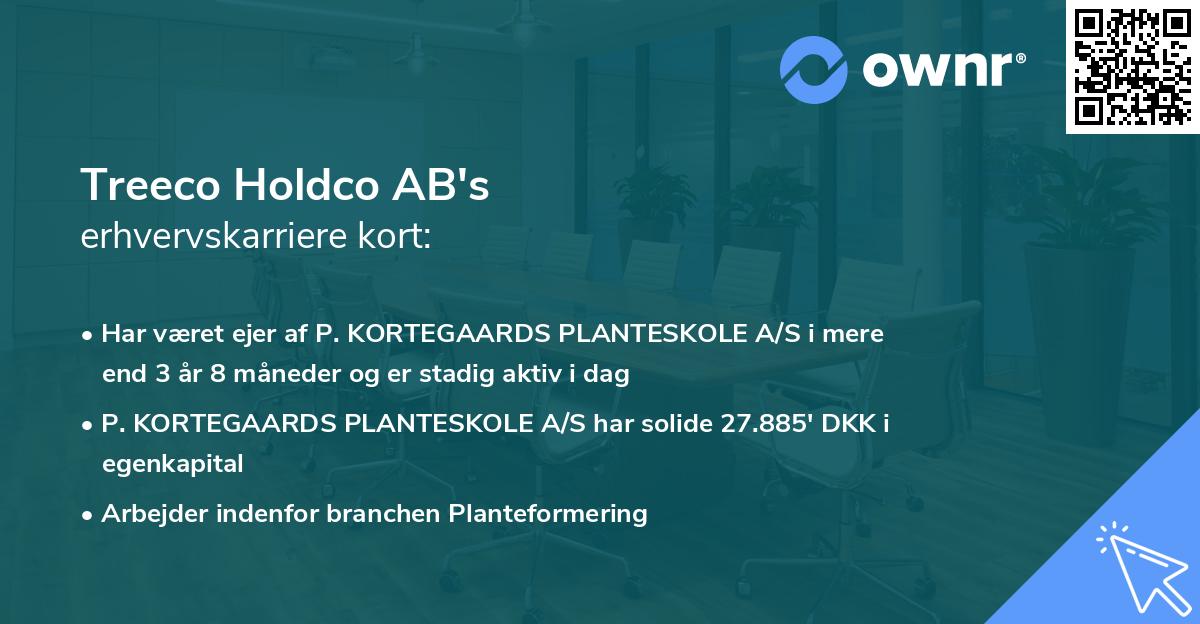 Treeco Holdco AB's erhvervskarriere kort